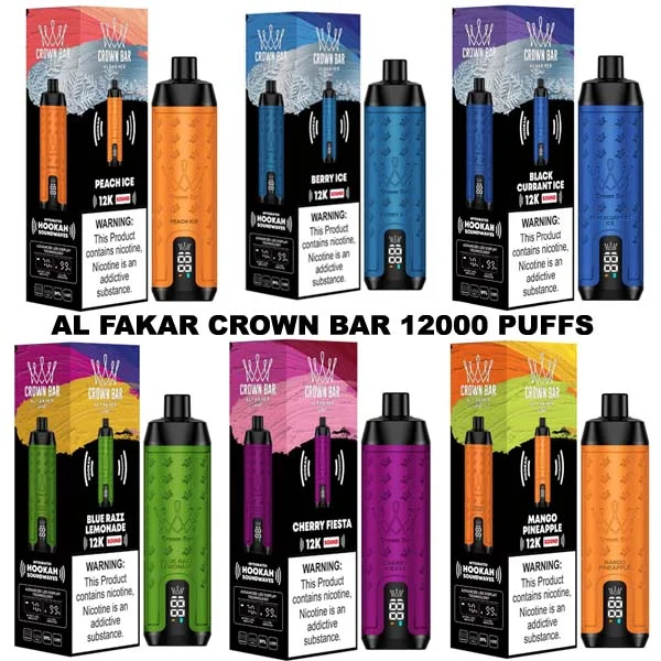 AI Fakher Crown Bar 12000 Züge Einweg E Zigarette - Black Currant Mint