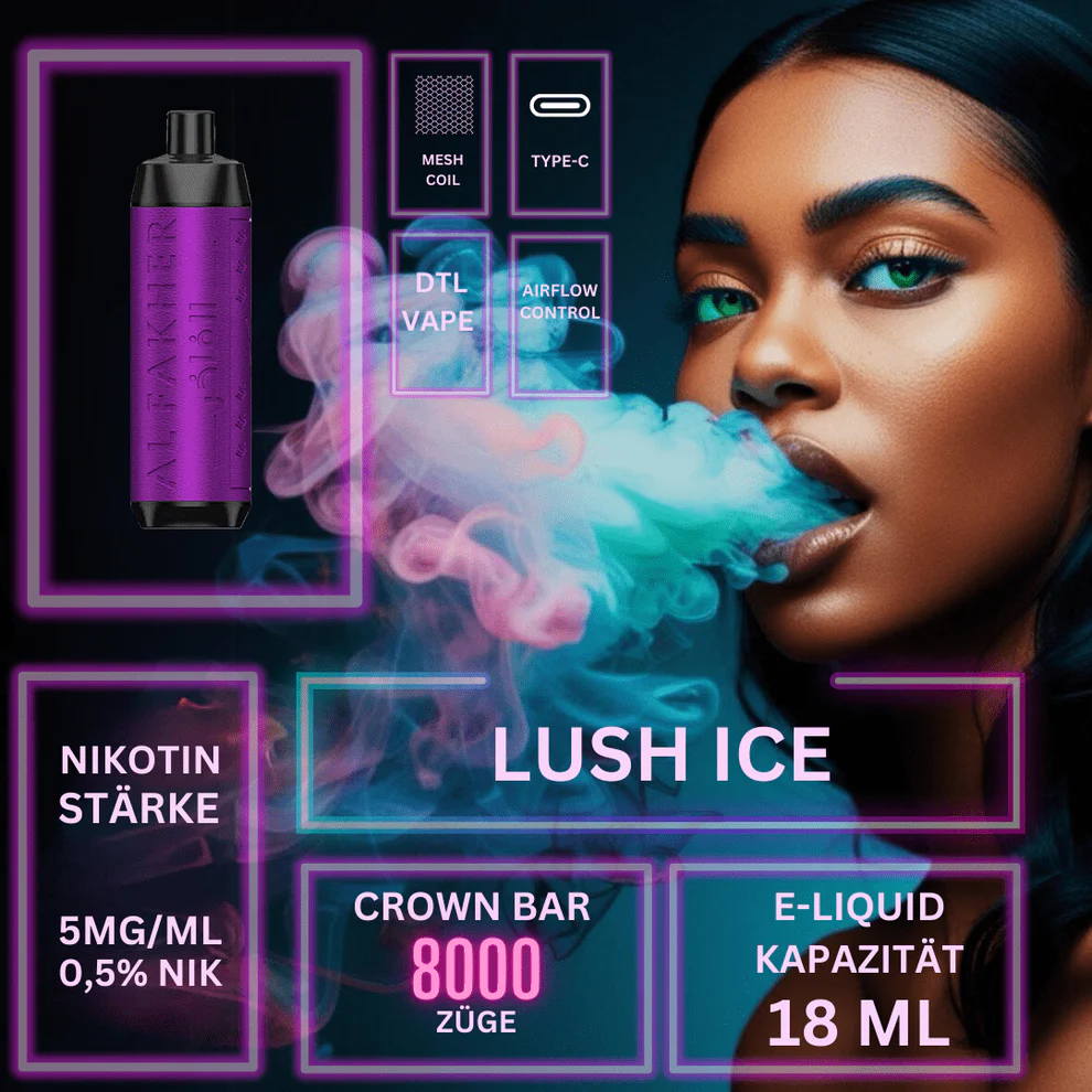 AL Fakher Crown Bar 8000 Puffs Disposable E-Cigarette - White Flash 2 AL Fakher Crown Bar 8000 Puffs Disposable E-Cigarette White Flash