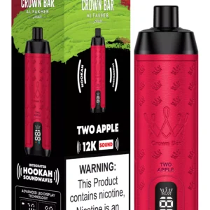 AI Fakher Crown Bar 12000 puffs Hookah Sound Disposable E Cigarette - Two Apple