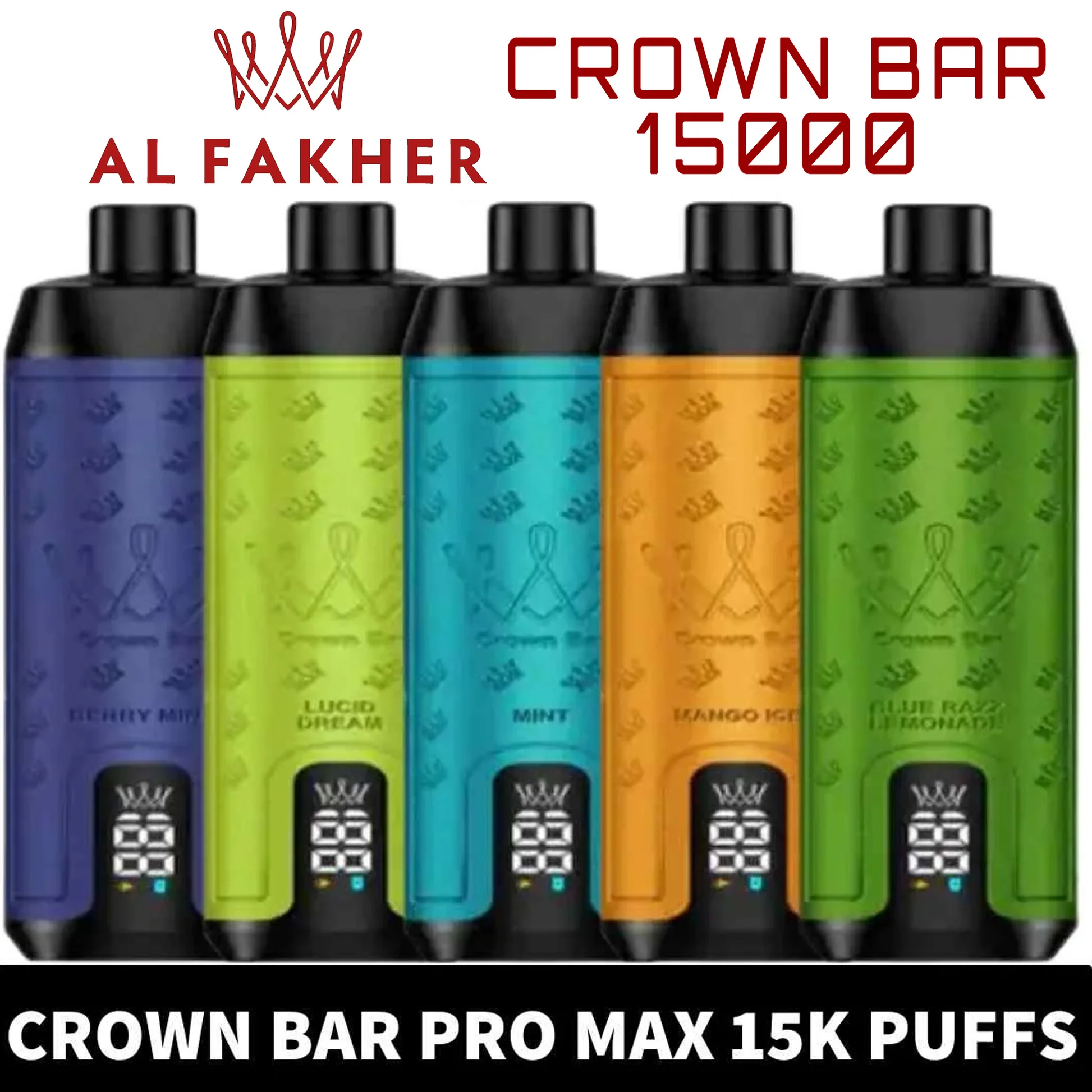 AI Fakher Crown Bar 15000 Züge Einweg E Zigarette - Cherry Fiesta