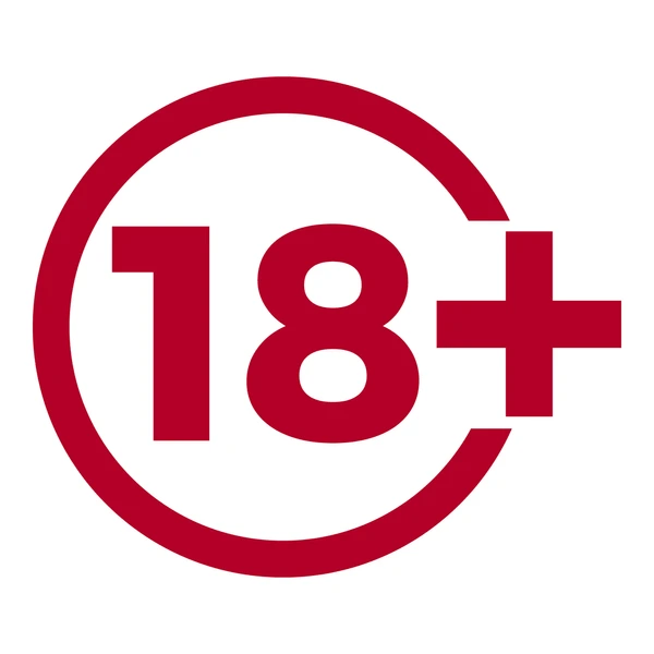 limit age icon on red 600nw 746302306