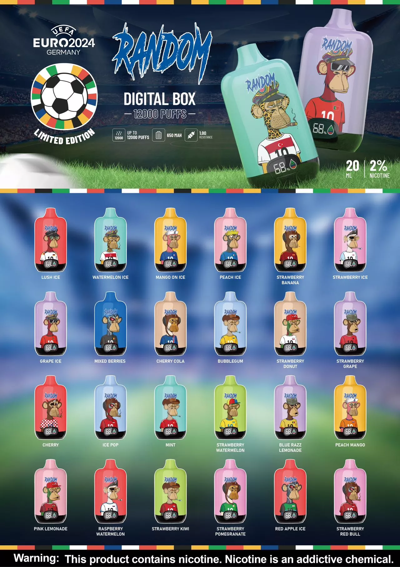 Random Tornado 12000 Puffs Disposable E-Cigarette - Cherry Cola 2 Random Tornado 12000 Puffs Disposable E-Cigarette - Cherry Cola