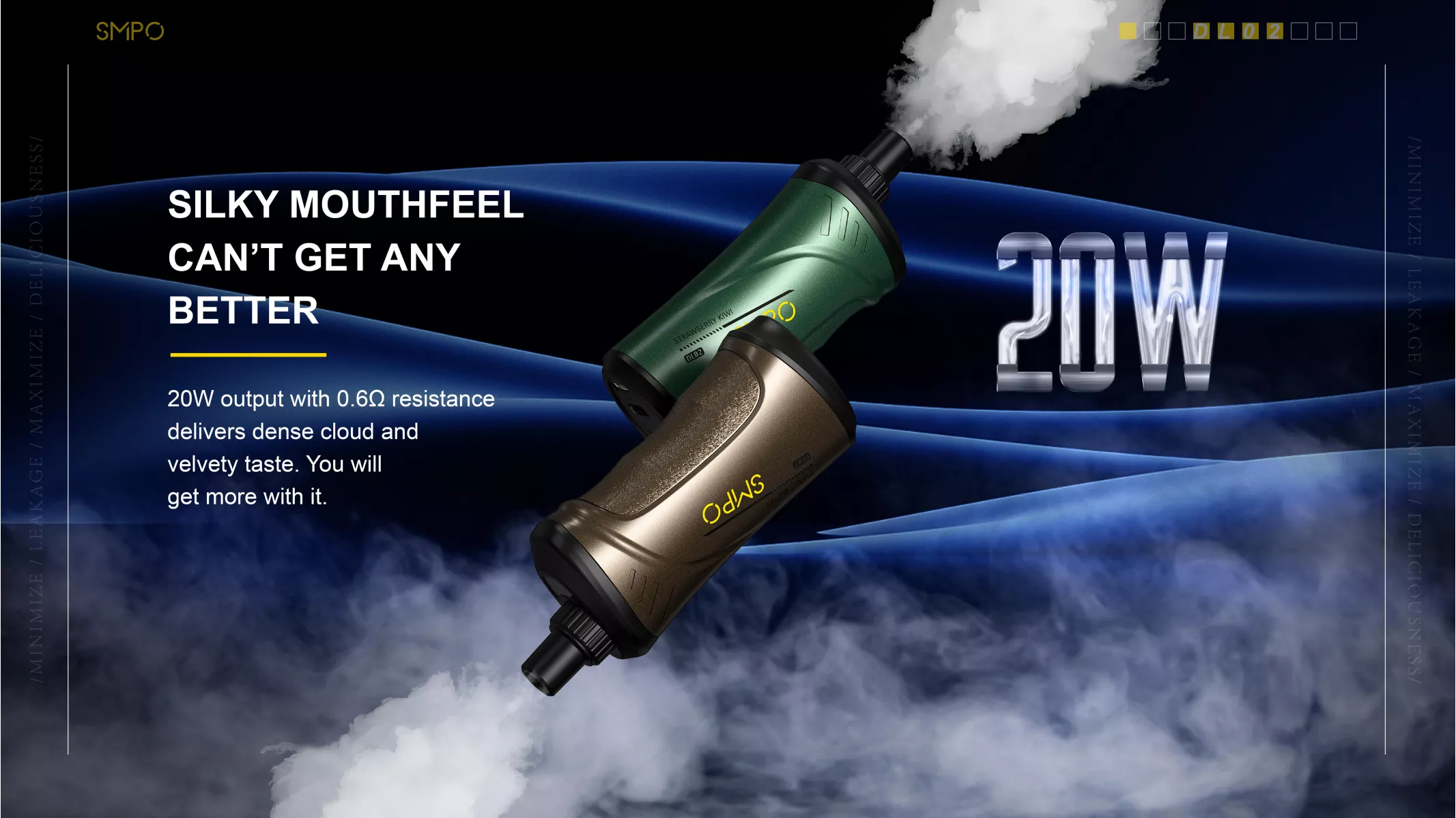 SMPO DL02 10000 Züge Einweg E Zigarette - Strawberry kiwi becomes SMPO DL02 10000 puffs E-cigaretă de unică folosință - Strawberry kiwi