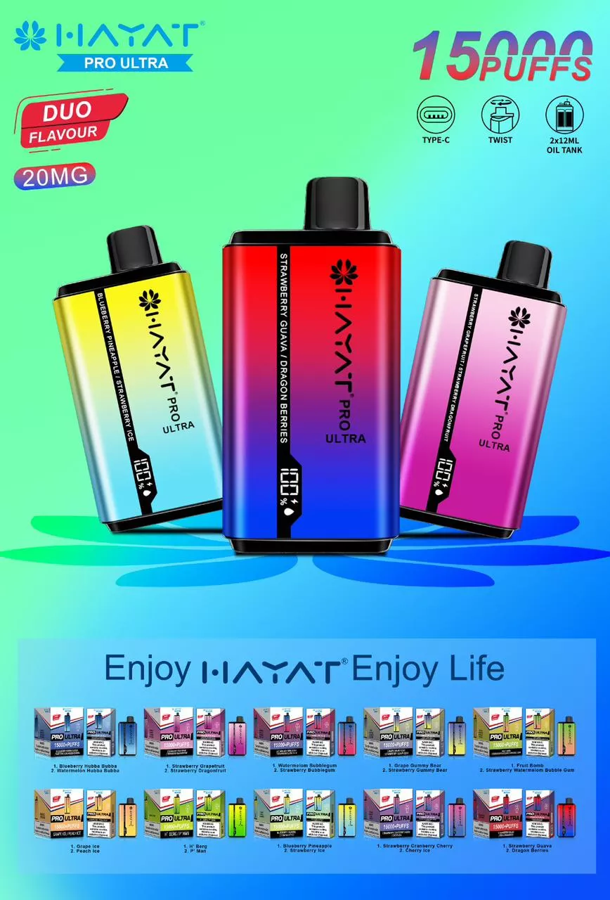 Hayat Pro Ultra 15000 Züge Einweg E Zigarette - Uva gommoso orso&Fragola gommoso orso 2 Hayat Pro Ultra 15000 tiri Sigaretta elettronica usa e getta - Grape gummy bear&Strawberry gummy bear