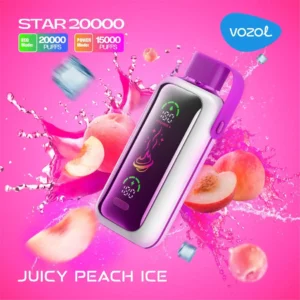 Vozol Star 20000 trekkingen Wegwerp E-sigaret - JUICY PEACH ICE