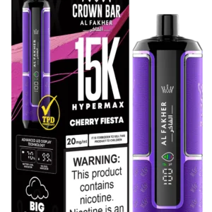 AI Fakher Crown Bar Hypermax 15000 trekkingen Wegwerp E-sigaret - Cherry Fiesta