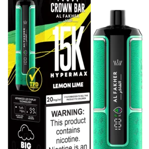 AI Fakher Crown Bar Hypermax 15000 Züge Einweg E Zigarette - Lemon Lime