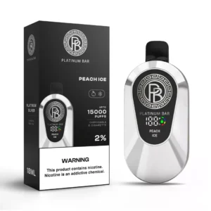 Barre de platine 15000 tirages cigarette électronique jetable 2% nicotine - Peach Ice